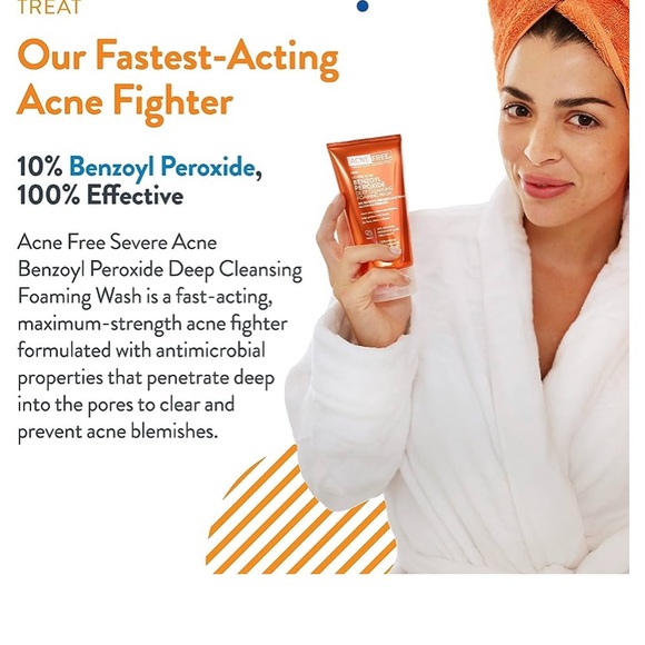 (2)Bottles of *Acne Free dermatology inspired care maximum strength4 severe acne - Picture 8 of 12